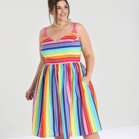 Hell Bunny Dresses & Skirts - Hell Bunny The Rainbow Plus Size Dress Size 2x